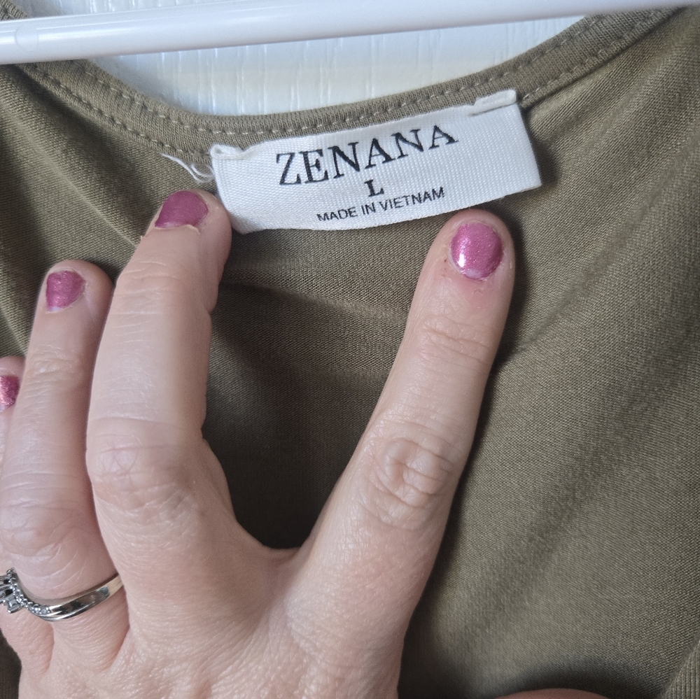 ZENANA Olive Green Jumpsuit - Picture 2 of 3